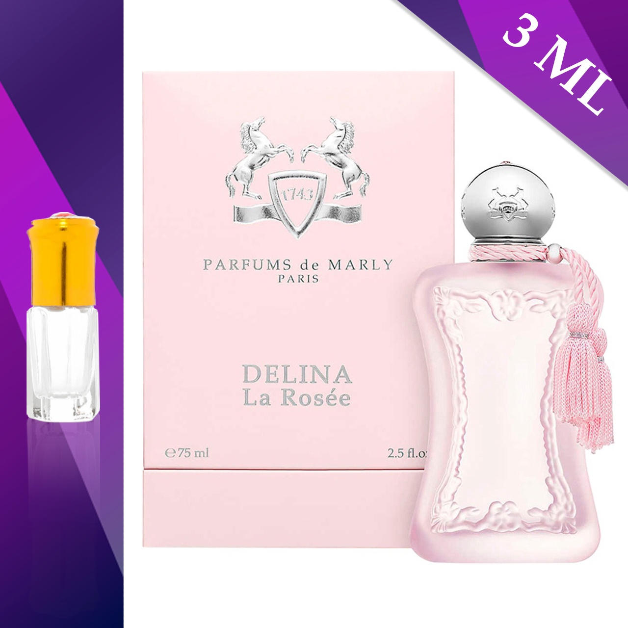 De marly delina la rosee. Parfums de Marly delina вектор лого.